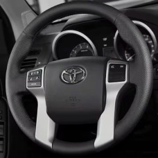 Чехол Оплетка Руля для Toyota Land Cruiser Prado 2010-2017 Кожа (Модельная Выкройка)