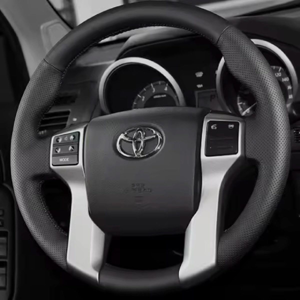 Чехол Оплетка Руля для Toyota Land Cruiser Prado 2010-2017 Кожа (Модельная Выкройка)