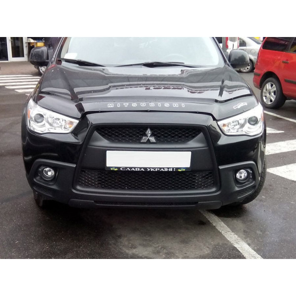 Дефлектор капота мухобойка Mitsubishi ASX 2010- Евро Крепление (Vip Tuning) MSH18