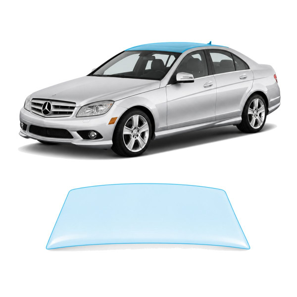 Антигравийная защитная бронепленка по лекалам для Mercedes-Benz C-Class W204 2007-2011 - зона крыши