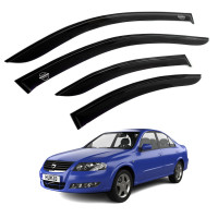 Дефлектори вікон вітровики для Nissan Almera II (N16) Седан 2000-2012 Скотч 3M Voron Glass