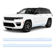 Антигравийная защитная бронепленка по лекалам для Jeep Grand Cherokee WL 2022- нижняя зона кузова пороги