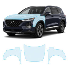 Антигравійна захисна бронеплівка за лекалами для Hyundai Santa Fe TM 2018-2020 - капот і передні крила