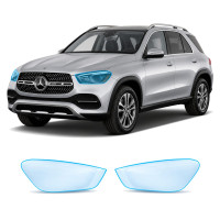 Антигравийная защитная бронепленка по лекалам для Mercedes-Benz GLE W167 facelift 2023- оптика (фары и ПТФ)