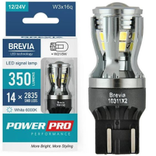 LED автолампа Brevia PowerPro 12/24V W21/5W 14x2835SMD 350Lm 6000K CANbus Оригінал 2 шт (10311X2)