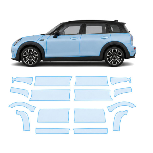 Антигравийная защитная бронепленка по лекалам для Mini Clubman F54 2015-2019 - полный кузов