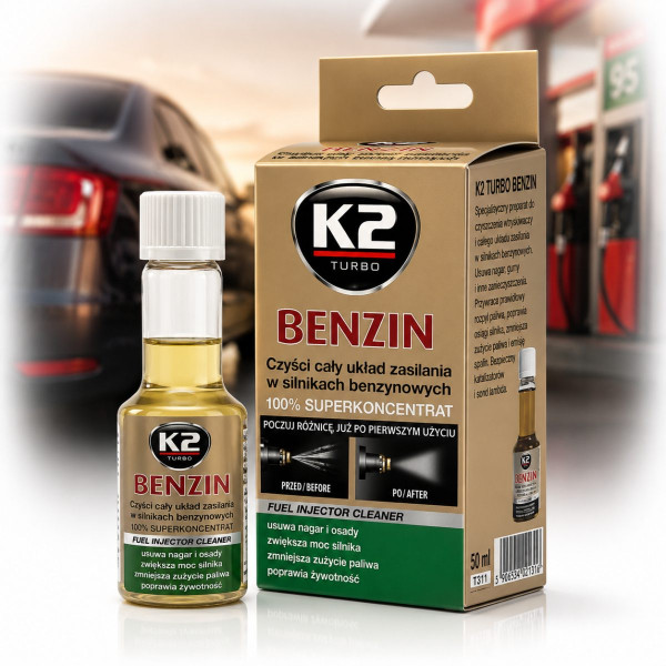 Очиститель форсунок для бензиновых двигателей K2 Turbo Benzin (T311)