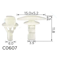 Уплотнительная клипса Ford Lexus Mazda Toyota Acura Honda Suzuki E7GZ612 6786728030 (C607)