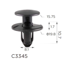 Клипса для обшивки бампер Ford, Chevrolet 11612035 (C3345)