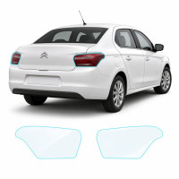 Антигравійна захисна бронеплівка за лекалами для Citroen C-Elysee I facelift 2017-2022 - задні ліхтарі стопи