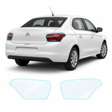 Антигравійна захисна бронеплівка за лекалами для Citroen C-Elysee I facelift 2017-2022 - задні ліхтарі стопи