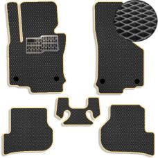 Килимки в салон EVA для Volkswagen Golf VI 2008-2012 з підп'ятником Чорно-Бежовий кант 5 шт