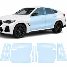 Антигравійна захисна бронеплівка за лекалами для BMW X6 G06 2019-2023 - зони дверей і стійки вікон