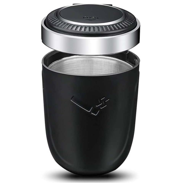 Пепельница автомобильная Ashtray с подсветкой Чаша Металл (Нажимная Крышка)