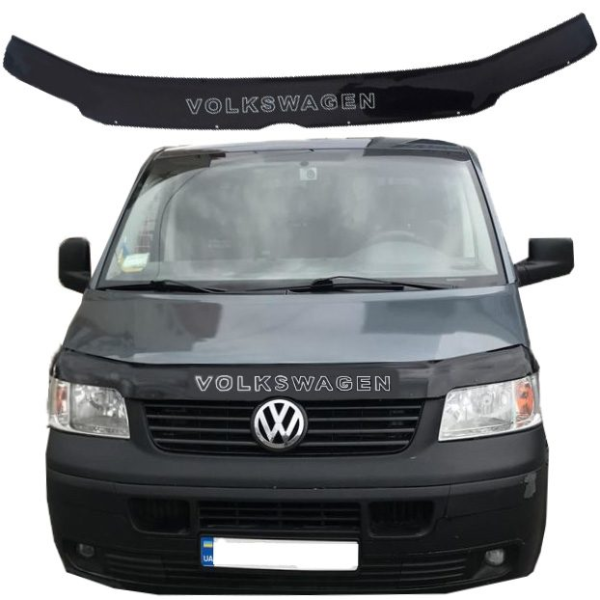 Дефлектор капота мухобойка Volkswagen T5 2003-2010 Voron Glass