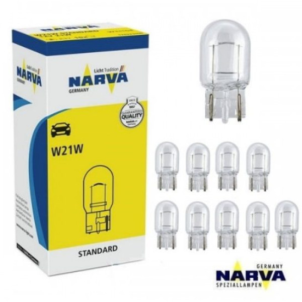 Автолампа Одноконтактна безцокольна Narva W21W 12V 21W NR 1 шт (17632CP)