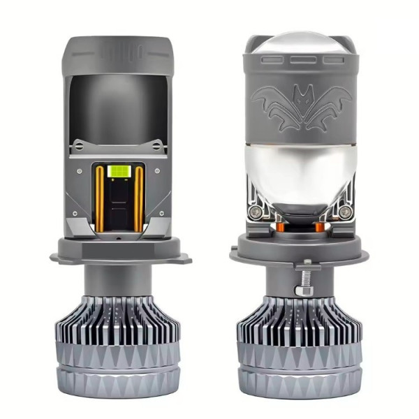 LED лампи автомобільні H4 Mini 160/170W 18000Lm 6000K (Лінзовані D35 мм З Оманкою Canbus) F60