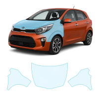 Антигравійна захисна бронеплівка за лекалами для Kia Picanto JA 2017-2019 - капот і передні крила