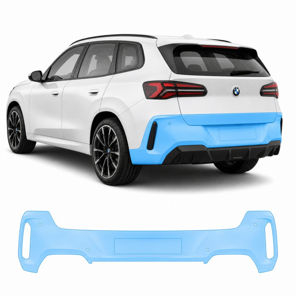 Антигравийная защитная бронепленка по лекалам для BMW X3 G45 2024- задний бампер