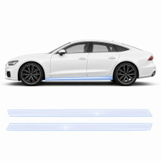 Антигравийная защитная бронепленка по лекалам для Audi A7 C8 2018-2022 - нижняя зона кузова пороги