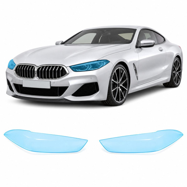 Антигравийная защитная бронепленка по лекалам для BMW 8 Series G15/G14/G16 2018-2022 - оптика (фары и ПТФ)