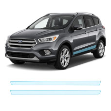 Антигравійна захисна бронеплівка за лекалами для Ford Escape (US) III facelift 2017-2019 - нижня зона кузова пороги