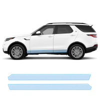Антигравийная защитная бронепленка по лекалам для Land Rover Discovery L462 2017-2020 - нижняя зона кузова пороги