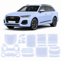 Антигравийная защитная бронепленка по лекалам для Audi Q7 4M second facelift 2024- полный кузов