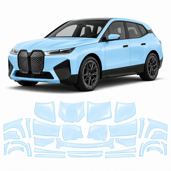 Антигравийная защитная бронепленка по лекалам для BMW iX I20 2021- полный кузов