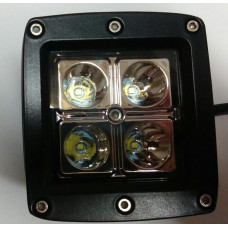Светодиодная дополнительная LED фара 12W (3W*4) 10-30V 82x75x80 mm Дальний (14-12W) 1 шт (2590)