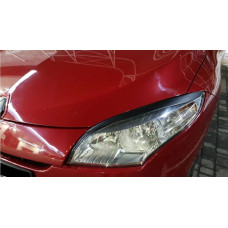 Реснички фар Fly для Renault Megane III 2008-2014 Черные 2 шт