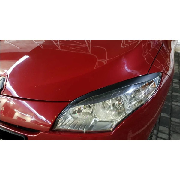 Реснички фар Fly для Renault Megane III 2008-2014 Черные 2 шт