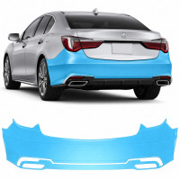 Антигравійна захисна бронеплівка за лекалами для Acura RLX I facelift 2018-2020 - задній бампер