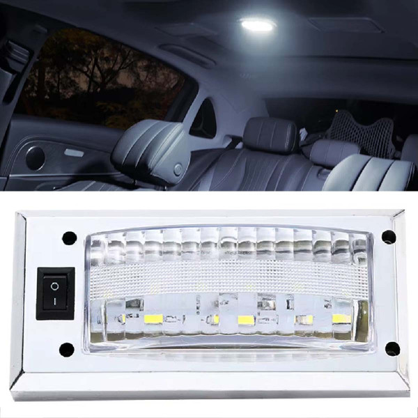 Підсвічування салону LED 12V 6 LED 10,8 x 5,2 см із вимикачем on/off (SND-0001)
