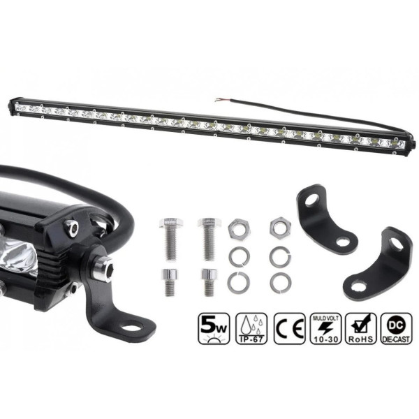 Світлодіодна балка фара LED / 655x50x25 mm / 72W / 3W * 24 / 10-30V / Далеке світло 1 шт (D4-72W)