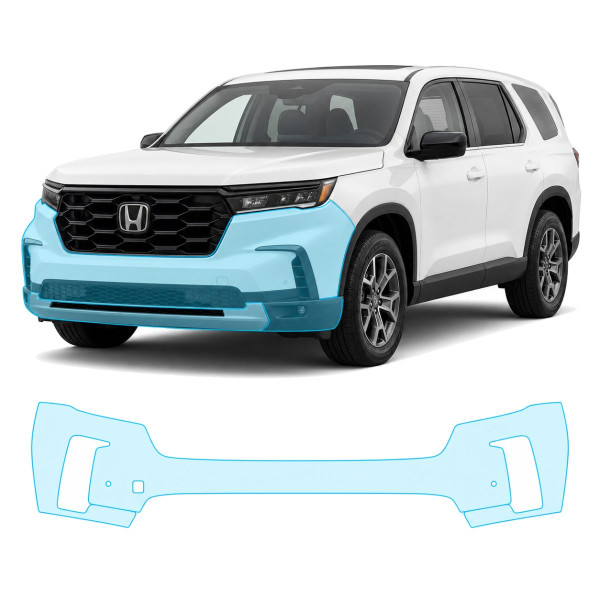 Антигравийная защитная бронепленка по лекалам для Honda Pilot IV 2023- передний бампер