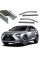 Дефлектори вікон вітровики Benke для Lexus NX 2014-2020 Хром Молдинг 3D Із Нержавіючої Сталі (BLXNX1423-W/S)