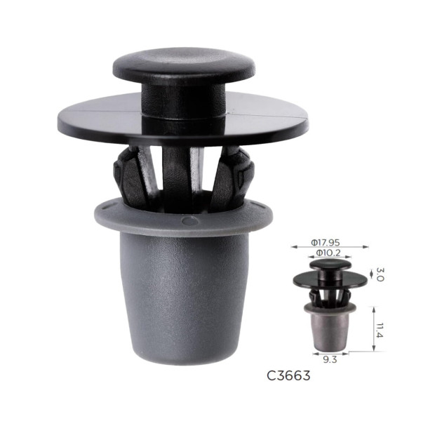 Клипса крепления обшивки дверей молдинг VW SEAT AUDI SKODA CITROEN PEUGEOT (5J0853573) (C3663)
