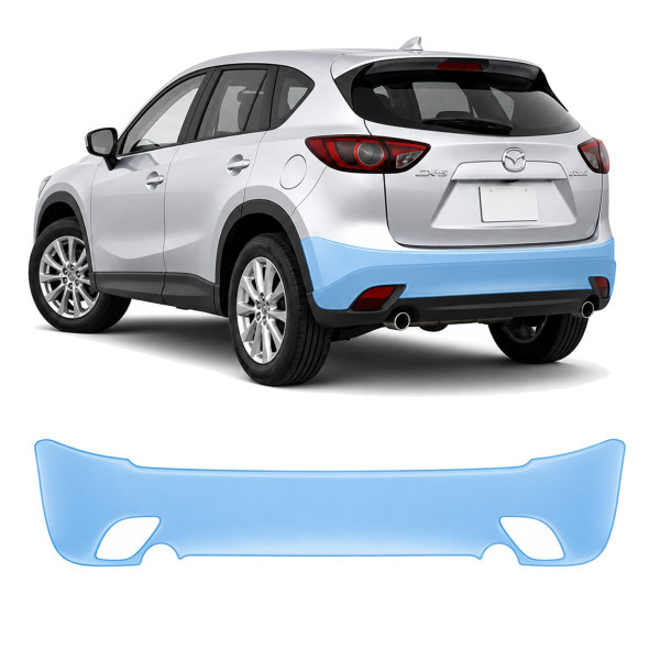 Антигравийная защитная бронепленка по лекалам для Mazda CX-5 KE facelift 2015-2017 - задний бампер