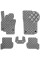 Килимки в салон Екошкіра для Volkswagen Golf V plus 2005- Сірі 5 шт (Rombus)