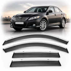 Дефлектори вікон вітровики Benke для Toyota Camry V40 2006-2011 Хром Молдинг Із Нержавіючої Сталі 3D 3D