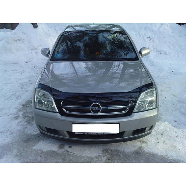 Дефлектор капота мухобойка для Opel Vectra C 2002-2006 Евро Крепление (Vip Tuning) OP12