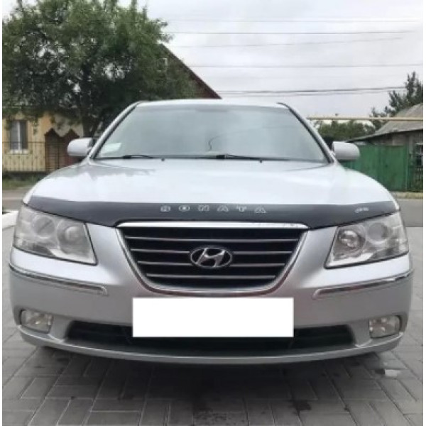 Дефлектор капота мухобойка для Hyundai Sonata (NF) 2004-2009 Евро Крепление (Vip Tuning) HYD09