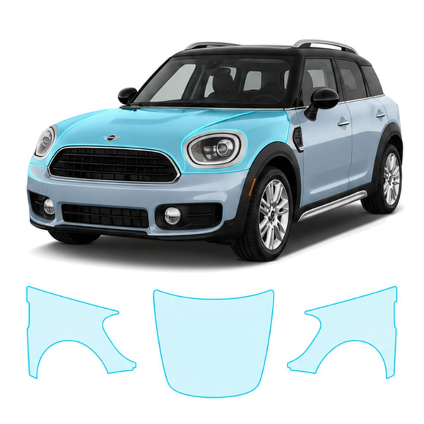 Антигравийная защитная бронепленка по лекалам для Mini Countryman F60 2017-2020 - капот и передние крылья