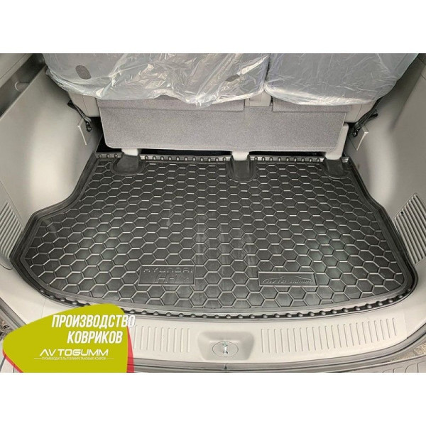 Автомобильный коврик в багажник Hyundai H1 2007- пассажирский / Резиновый (Avto-Gumm)