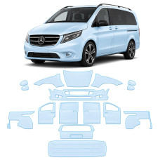 Антигравийная защитная бронепленка по лекалам для Mercedes-Benz Vito/V-Class W447 facelift 2019- полный кузов