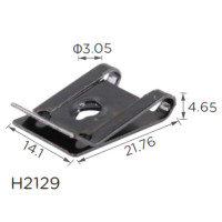 Скоба під гвинт L-21, 76x14, 1 D=3 Ford, Chevrolet, Ford (9431530, 9424837, 381818S2)H2129)
