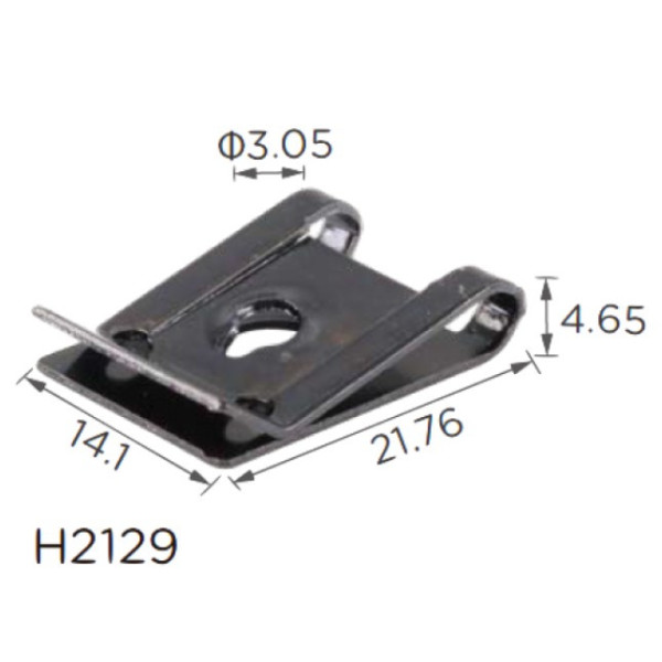 Скоба под винт L-21, 76x14, 1 D=3 Форд, Шевроле, Форд (9431530, 9424837, 381818S2)H2129)