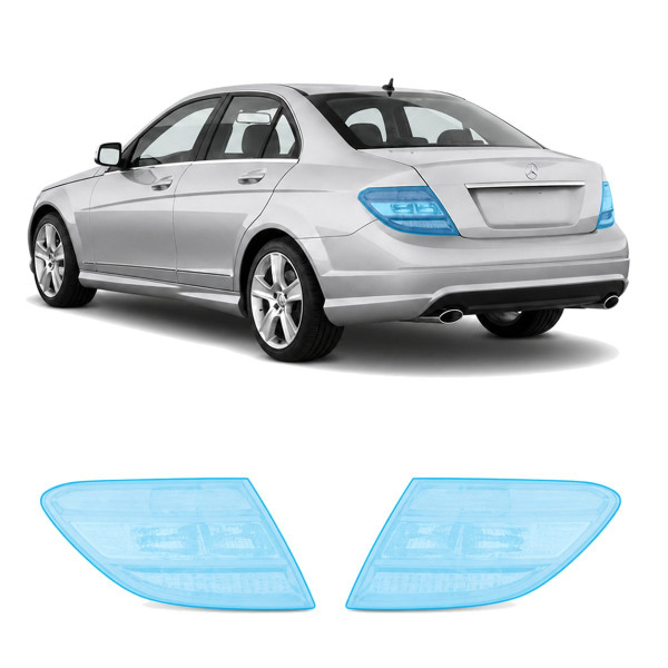 Антигравийная защитная бронепленка по лекалам для Mercedes-Benz C-Class W204 2007-2011 - задние фонари стопы
