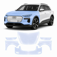 Антигравійна захисна бронеплівка за лекалами для Audi Q6 e-tron PPE 2024- передня частина авто (капот бампер крила))